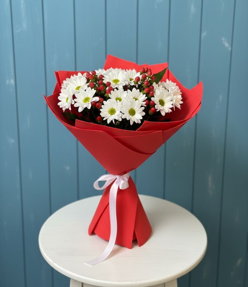 Букет цветов из: Хризантемы в Новопавловске