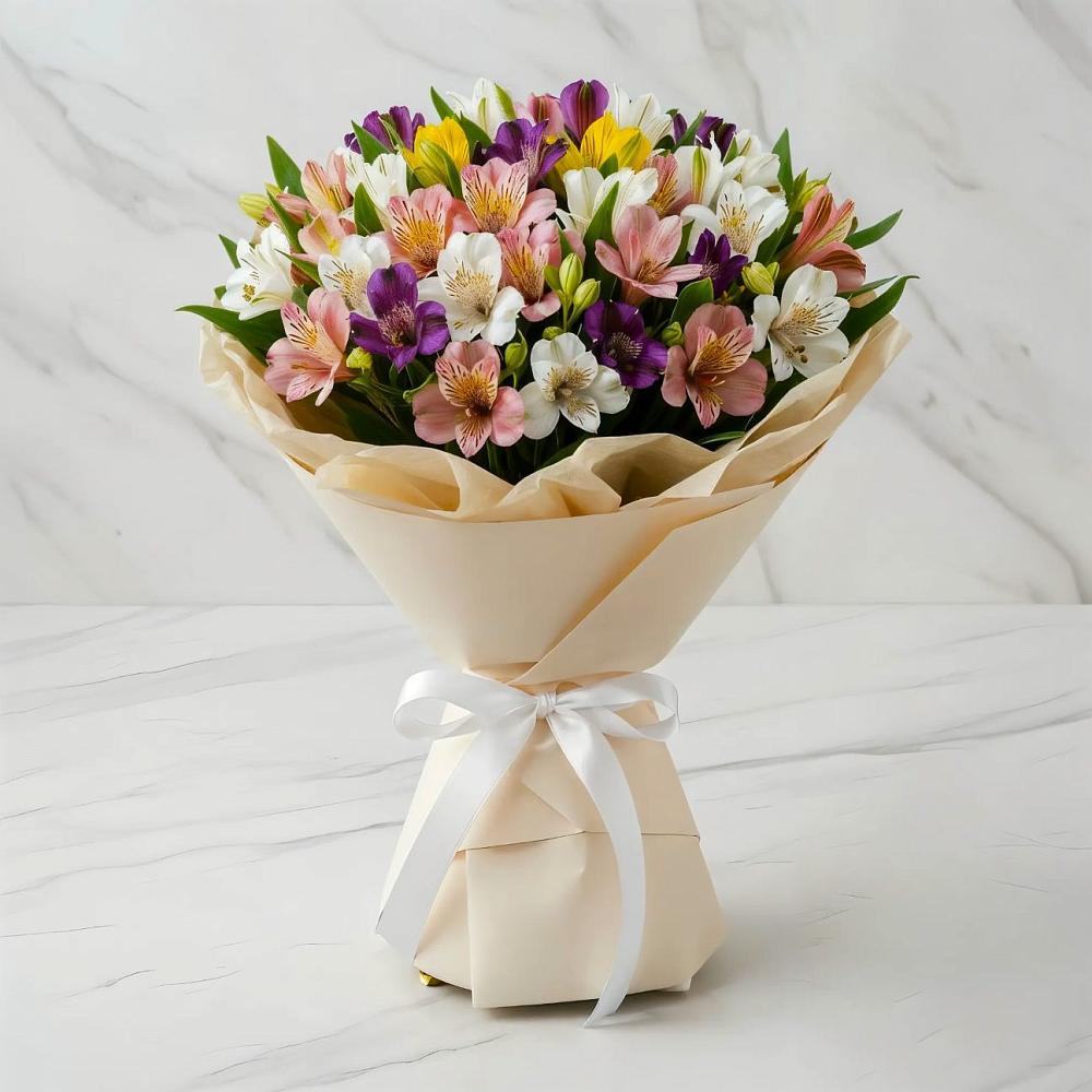 Букет цветов из: Альстромерии в Новопавловске