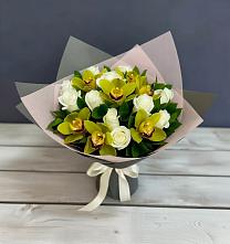 Букет цветов из:  Орхидеи и Розы в Новопавловске