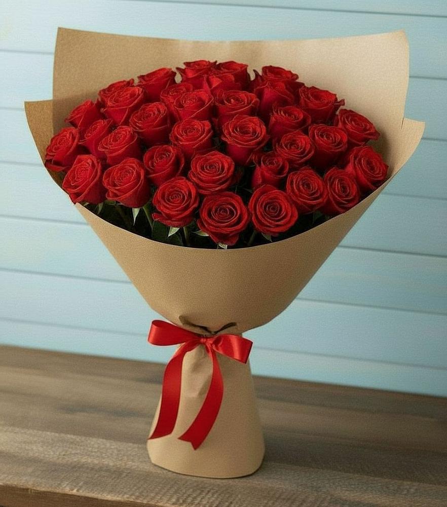 Букет Красные розы Милано в Новопавловске
