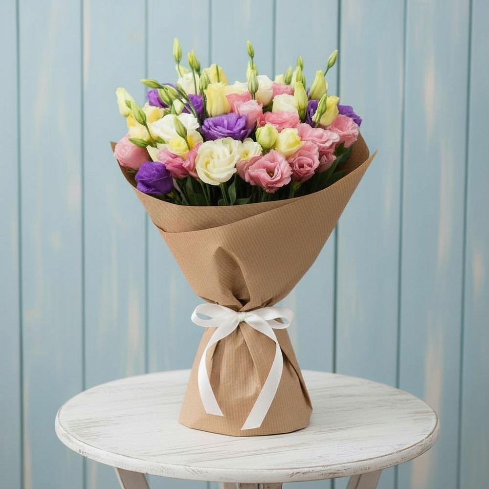 Букет цветов из: Лизиантусы в Новопавловске