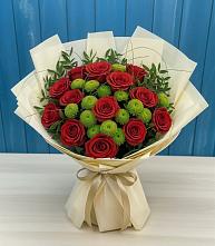 Букет цветов из:  Розы и Хризантемы в Новопавловске