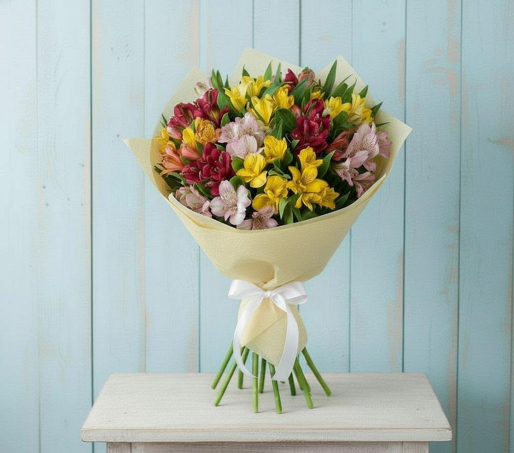 Букет цветов из: Альстромерии в Новопавловске