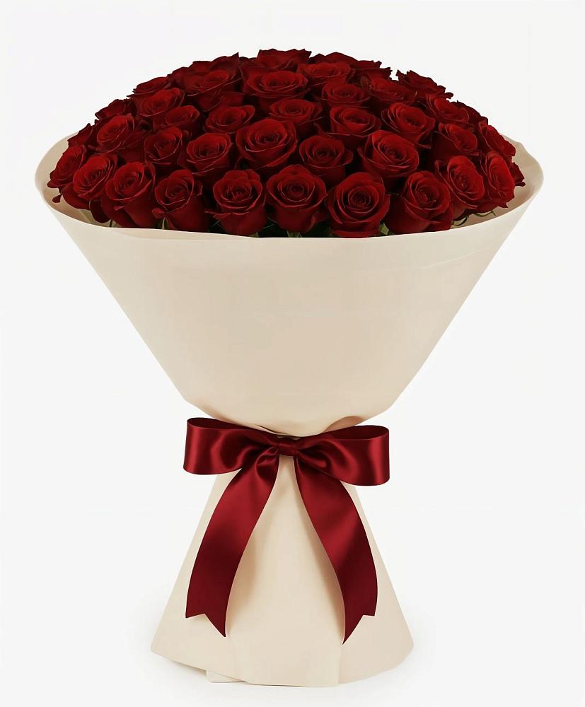 Букет 101 Бордовая роза Блэк Бакарра в Новопавловске