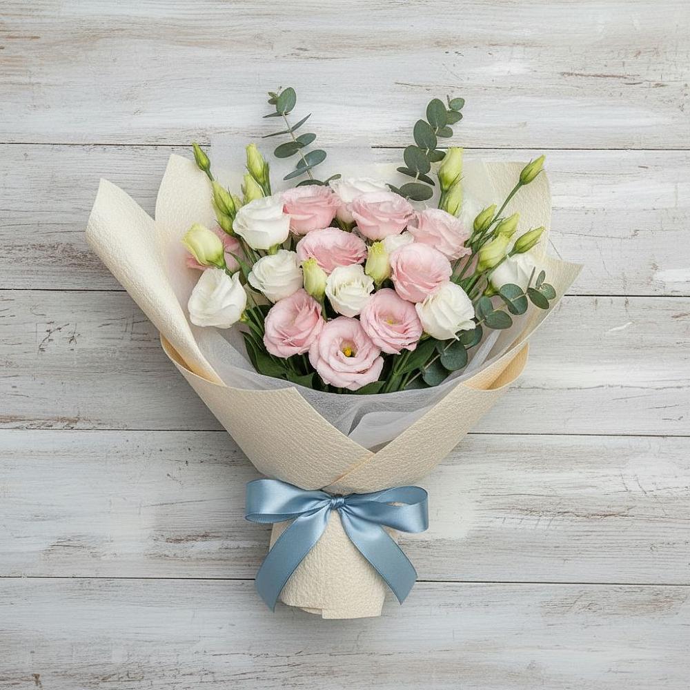 Букет цветов из: Лизиантусы в Новопавловске